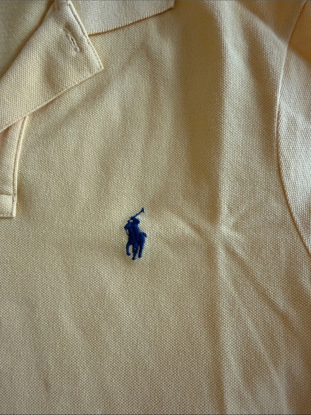 Polo by Ralph Lauren Yellow Short-Sleeve Pique Polo with Navy Pony